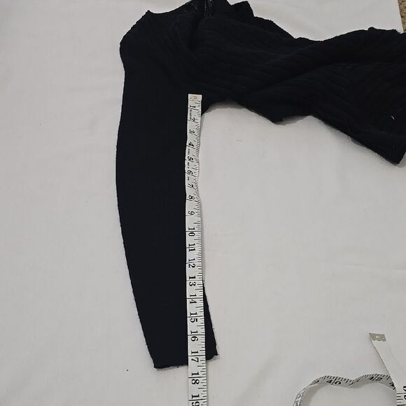 Eileen Fisher Black Cardigan Sweater with Long Sleeves and Draped Front petite - Picture 7 of 9